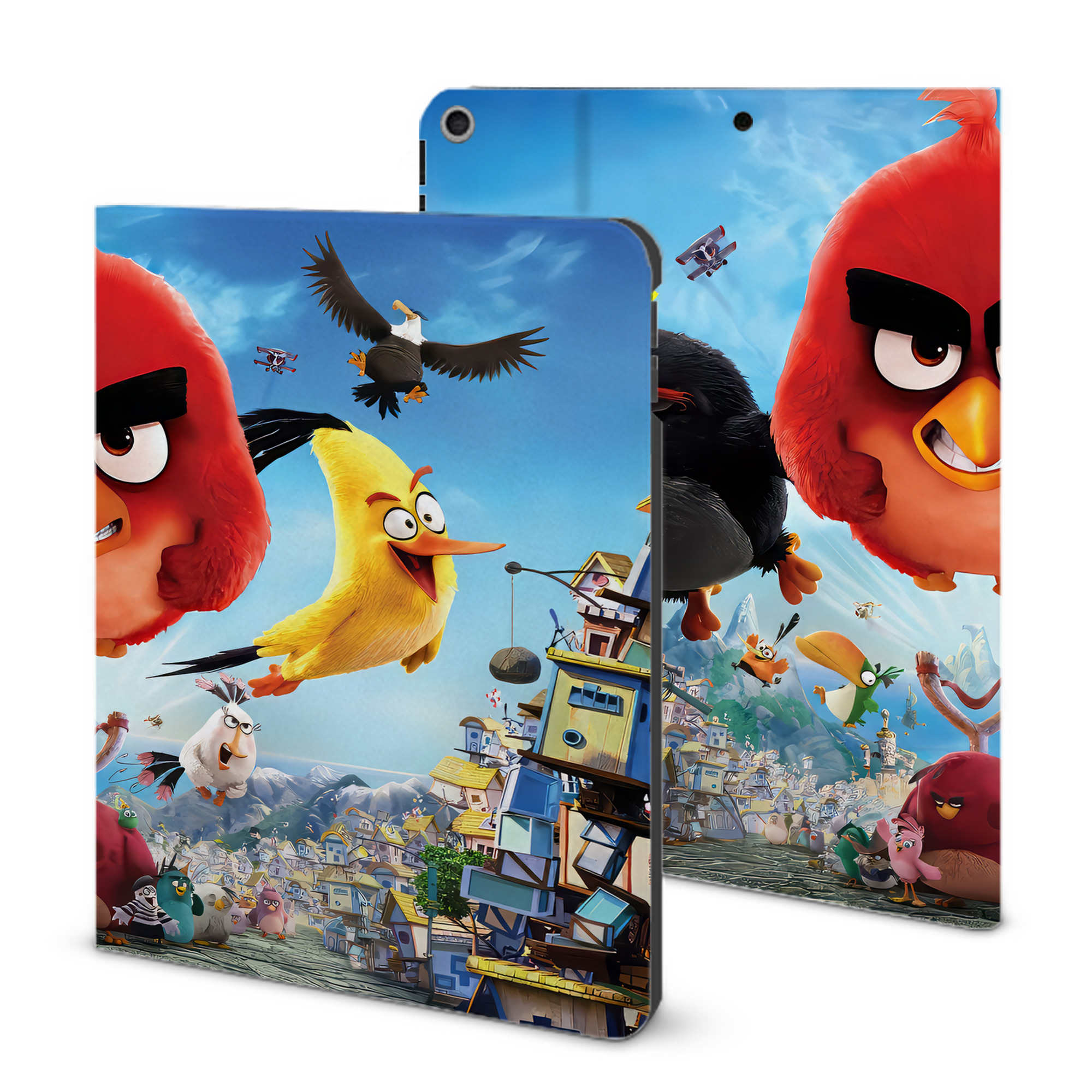 （画像用） Angry Birds アングリーバード IPad ケース ブック型 PUレザー TPU 耐衝撃 軽量 薄型 ペン収納なし 全面保護 IPad 各モデル対応